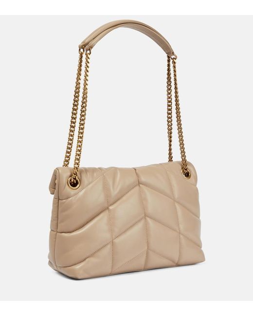 Saint Laurent Natural Puffer Small Leather Shoulder Bag