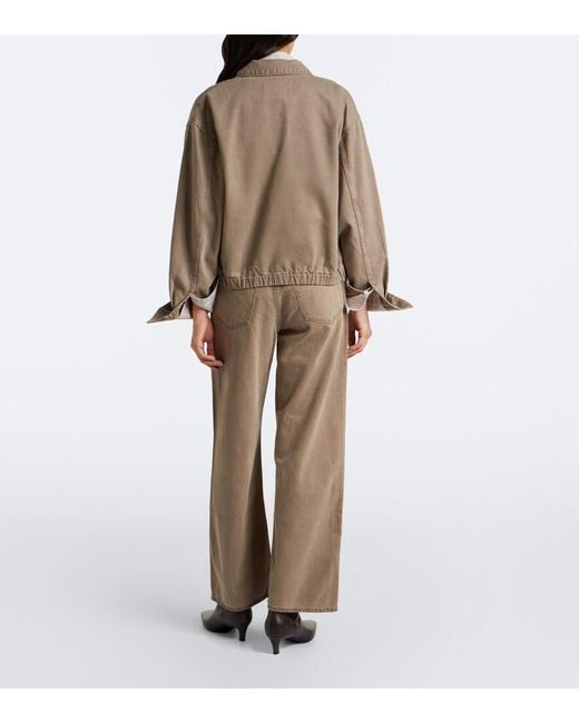 Agolde Brown Low Slung Baggy Wide-Leg Jeans