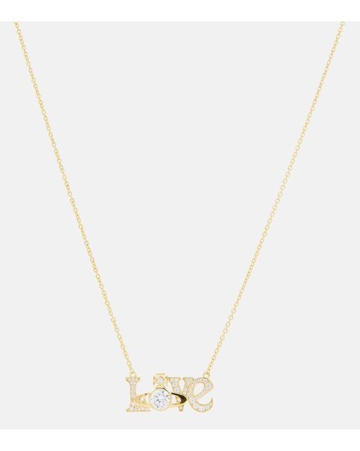 Vivienne Westwood White Halskette Roderica mit Kristallen