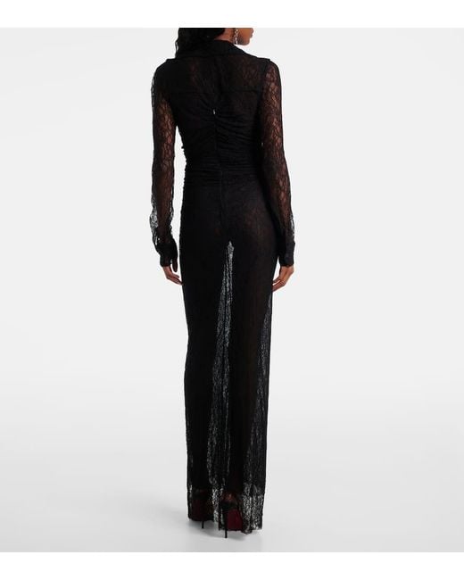 Vestido De Fiesta Venus De Encaje Transparente Christopher Esber de color Black