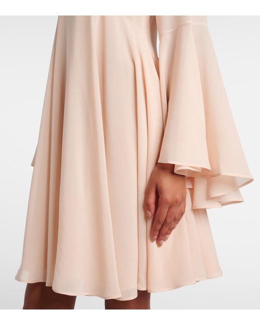 Chloé Pink Silk Georgette Minidress