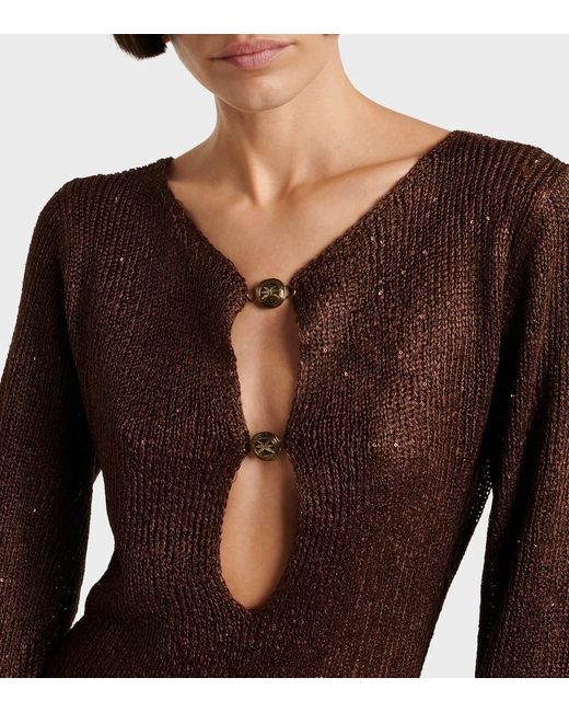 Bananhot Brown Candy Sequined Minidress