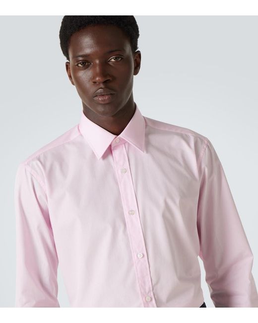 Charvet Pink Cotton Poplin Shirt for men