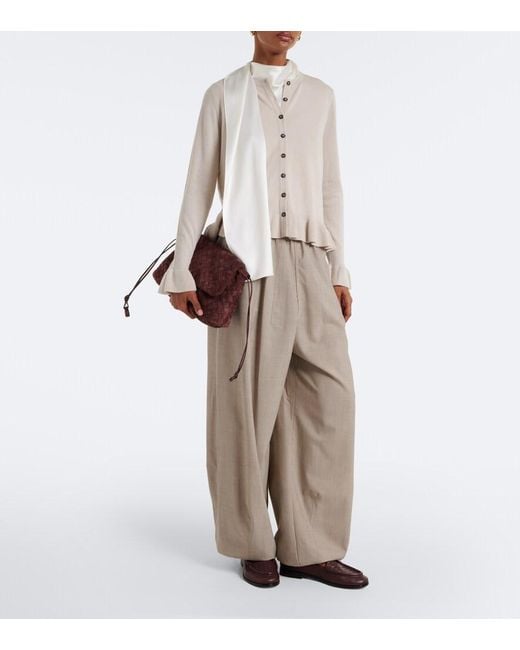 Jardin Des Orangers Natural Wool And Cashmere Cardigan