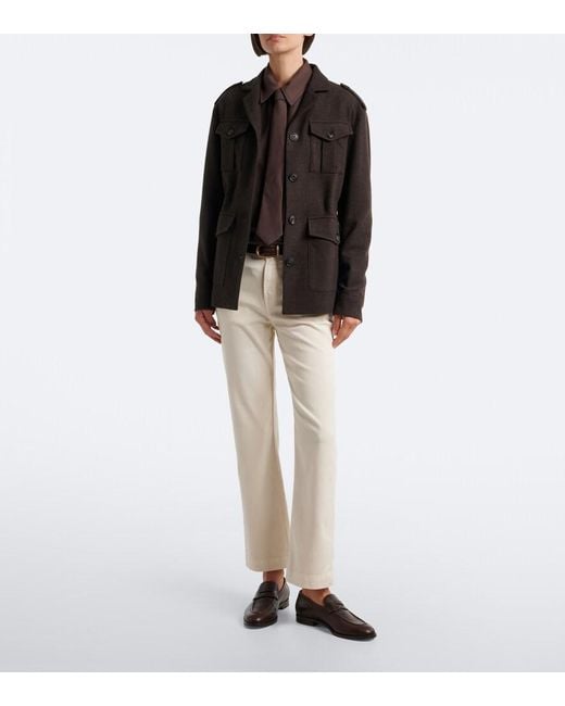 Eleventy Natural Cropped Slim Jeans