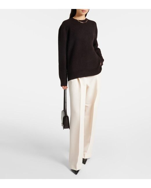 Rohe White High-Rise Wide Leg Pants