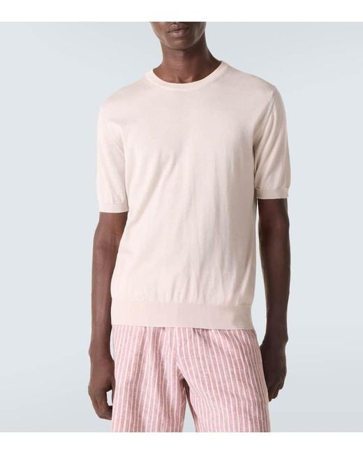 Fedeli Pink Cashmere And Silk Sweater for men