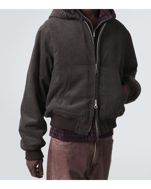 Our Legacy Black Bank Cotton Twill Corduroy Jacket for men