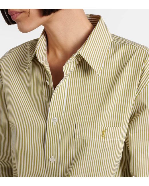 Saint Laurent Natural Striped Cotton Shirt
