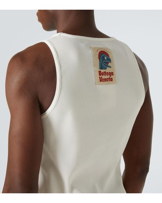 Bottega Veneta White Cotton-Blend Jersey Tank Top for men