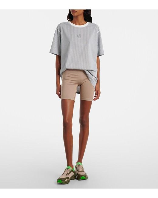 Loewe Gray X On Embroidered Striped T-Shirt