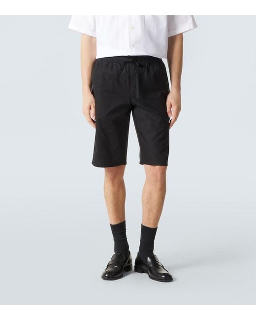 Dolce & Gabbana Black Dg Cotton Bermuda Shorts for men