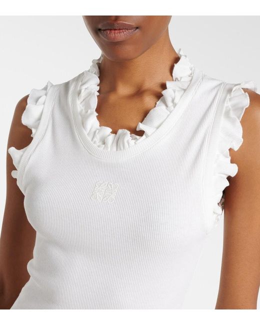 Loewe White Paula's Ibiza Cotton-Blend Minidress