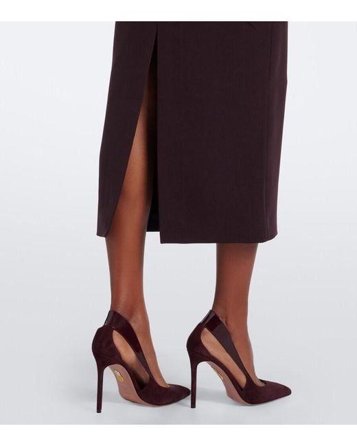 Roland Mouret Purple Crepe Pencil Skirt