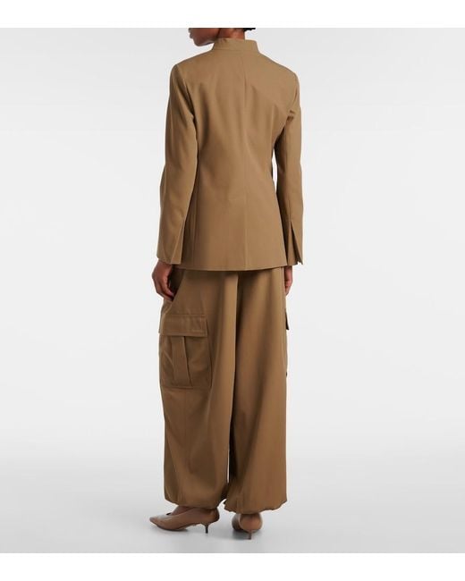 Max Mara Natural Segnale Cotton Twill Blazer