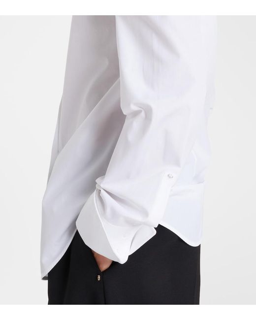 Sportmax White Cotton Poplin Shirt