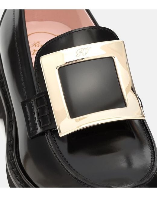 Roger Vivier Black Viv' Rangers Patent Leather Loafers