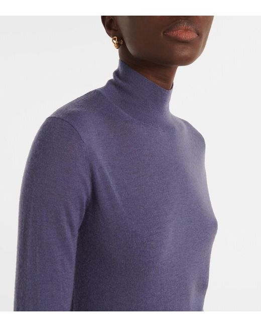 Joseph Blue Cashair Cashmere Turtleneck Sweater