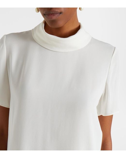 Valentino White Silk Top