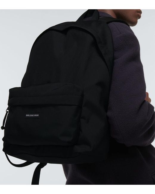 Balenciaga Black Explorer Backpack for men