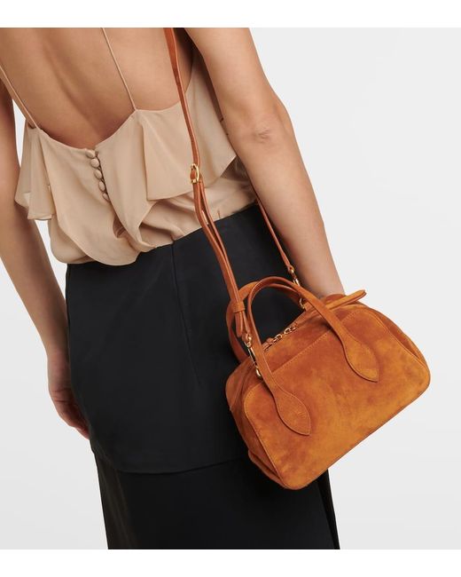 Khaite Brown Maeve Small Suede Tote Bag
