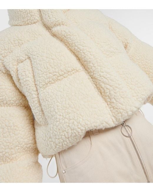 CORDOVA Natural Kozzy Cropped Wool-Blend Puffer Jacket