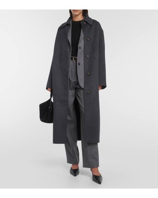 Totême  Blue Wool Car Coat