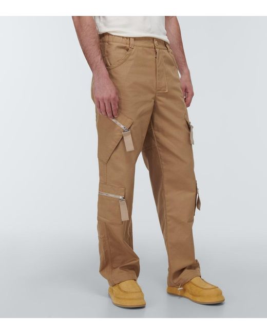 Jacquemus Natural Straight-Leg Cargo Trousers for men