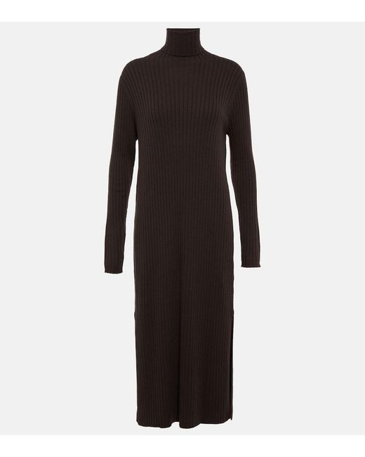 Jardin Des Orangers Black Turtleneck Cashmere Sweater Dress