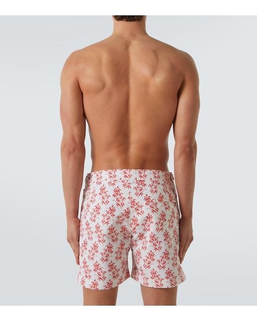 Orlebar Brown Red Bulldog Printed Swim Shorts for men