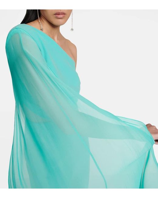 Roland Mouret Blue Asymmetric Cady Jumpsuit