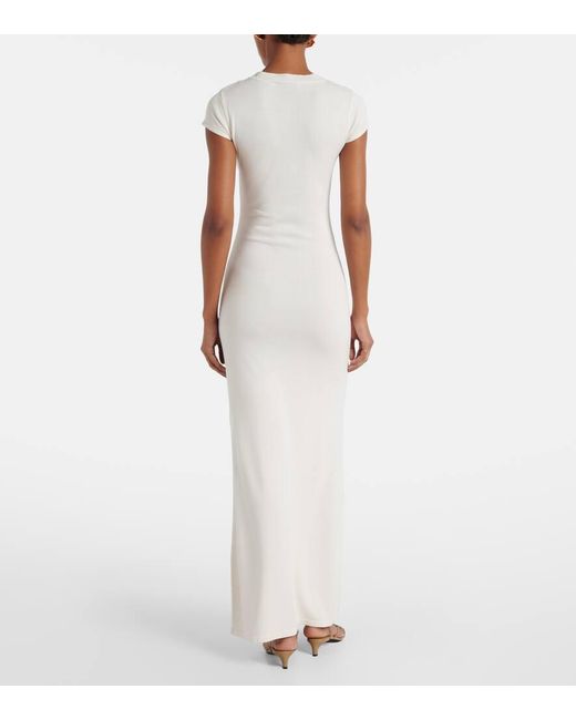 AYA MUSE White Maxikleid Caden Aus Einem Seidengemisch