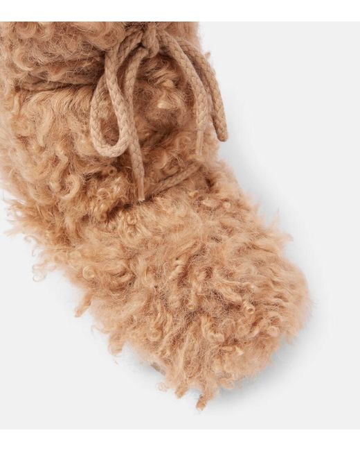 Stivali Doposci Long Curly High di Inuikii in Brown
