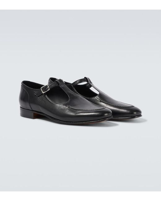 Bode Black School Leather Loafers for men