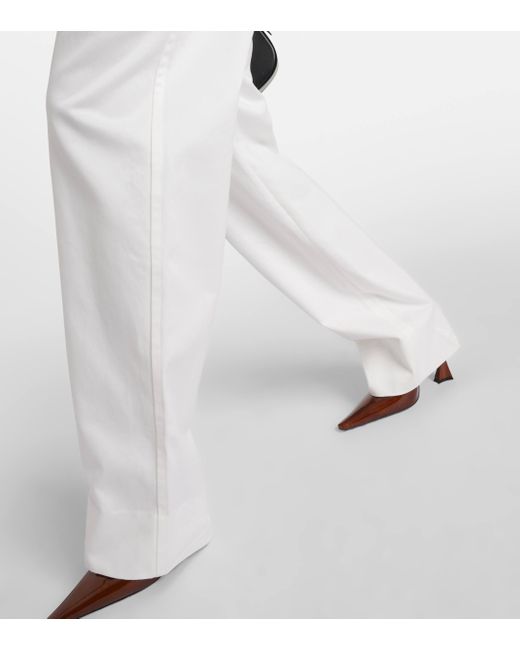 Saint Laurent White Cotton Gabardine Jumpsuit