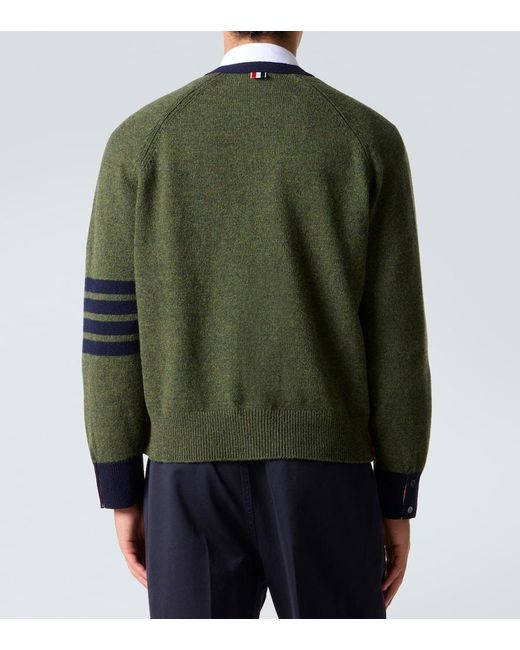 Thom Browne Cardigan Aus Wolle in Green für Herren