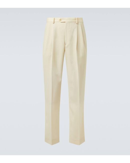 Auralee Natural Wool And Mohair Straight Pants for men