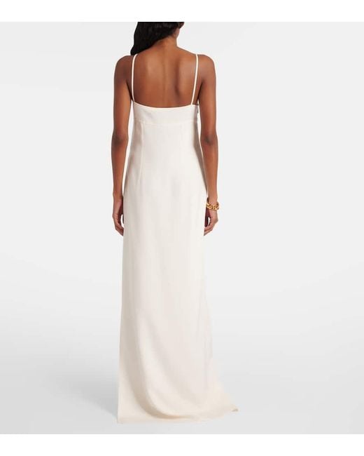 Gucci White Robe Horsebit Mit Kristallen