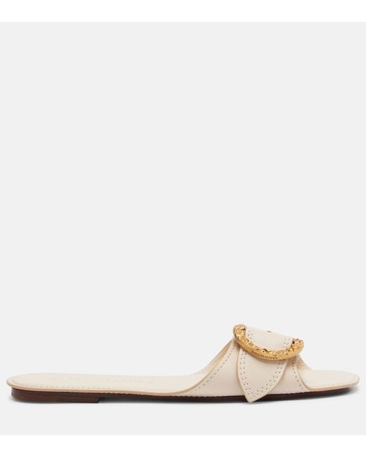 Zimmermann Natural Solena Leather Slides