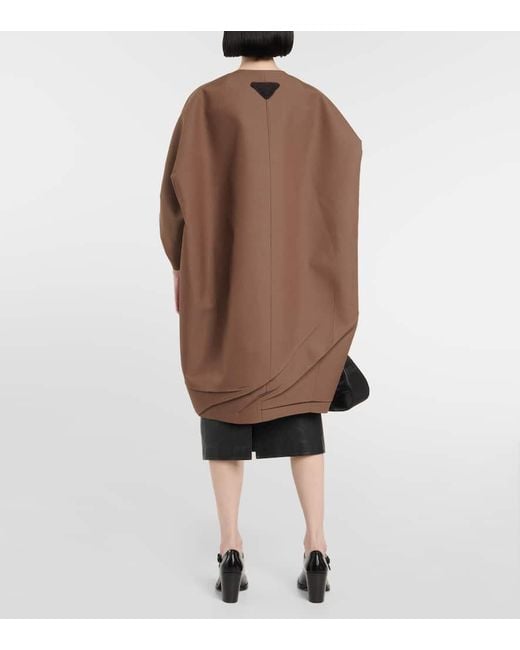Prada Brown Asymmetric Coat