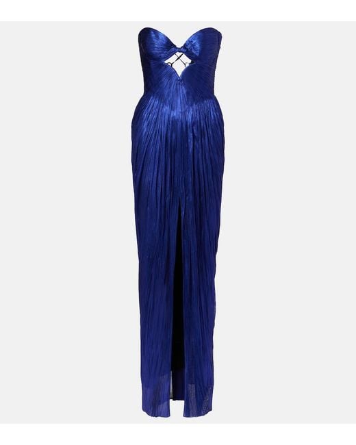 Maria Lucia Hohan Blue Stephanie Tulle Bustier Gown