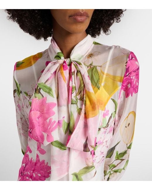 LEO LIN Pink Lilith Printed Maxi Dress