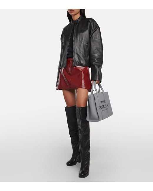 Marc Jacobs Gray 'Die Leder mittelgroße Tasche' '
