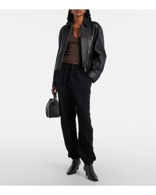Nili Lotan Black Dulce Cotton Sweatpants