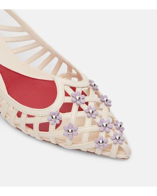 Roger Vivier Pink I Love Leather Slingback Pumps