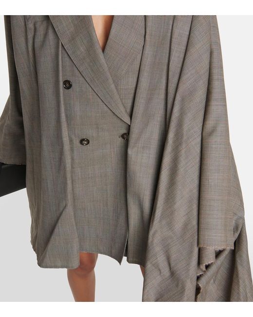 Junya Watanabe Gray Blazer Wool Minidress