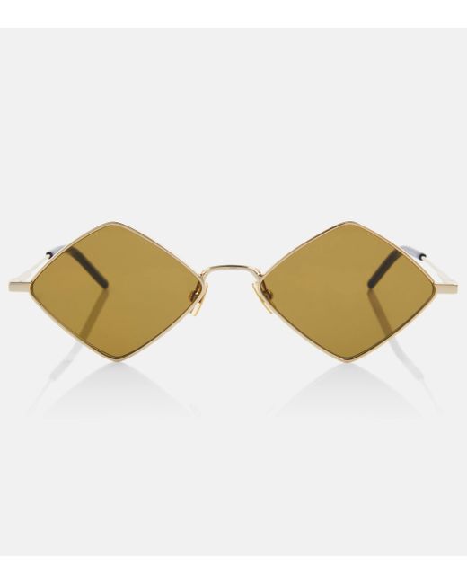 Saint Laurent Brown Sl 302 Lisa Diamond-shaped Sunglasses