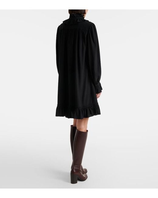 Chloé Black Silk Midi Dress