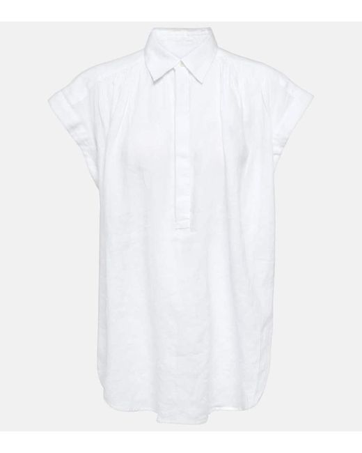Polo Ralph Lauren White Linen Polo Shirt