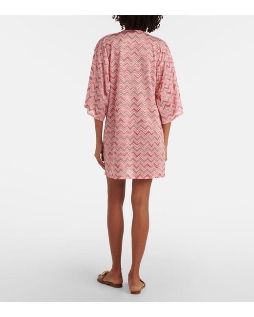 Missoni Pink Chevron Lame Kaftan